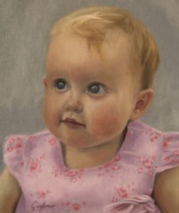 Portrait Oil Painting of Toddler