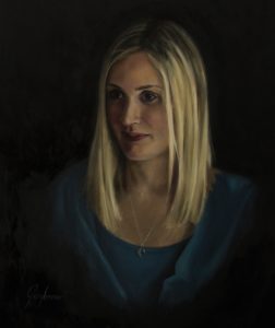 Portrait Painting of Blonde Lady