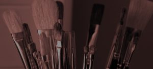 Paint Brushes in Artist's Studio