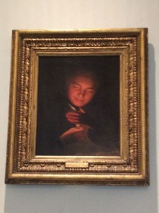 Portrait of the artist’s brother James holding a candle by George Romney