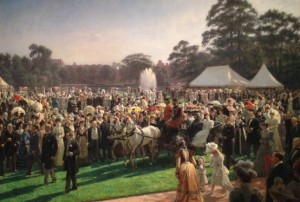 Painting of the Garden Party at Buckingham Palace