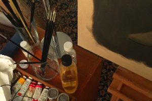 Paint Brushes in Art Studio