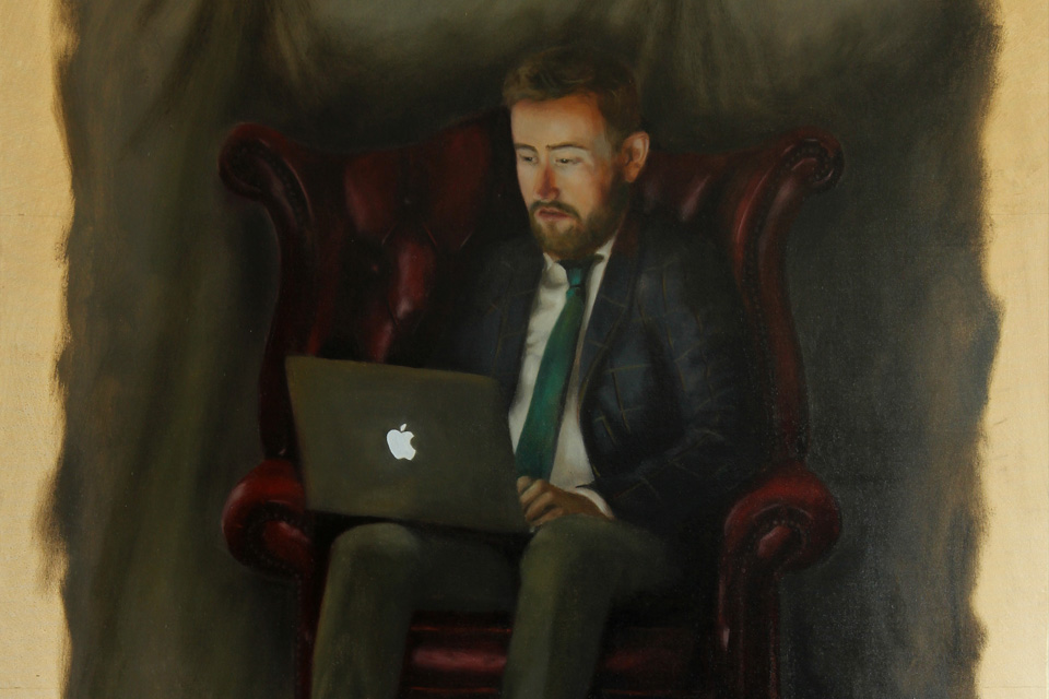 Portrait of Man with Laptop