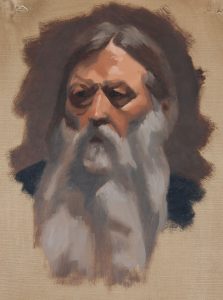 Alla Prima Portrait of Man with Beard
