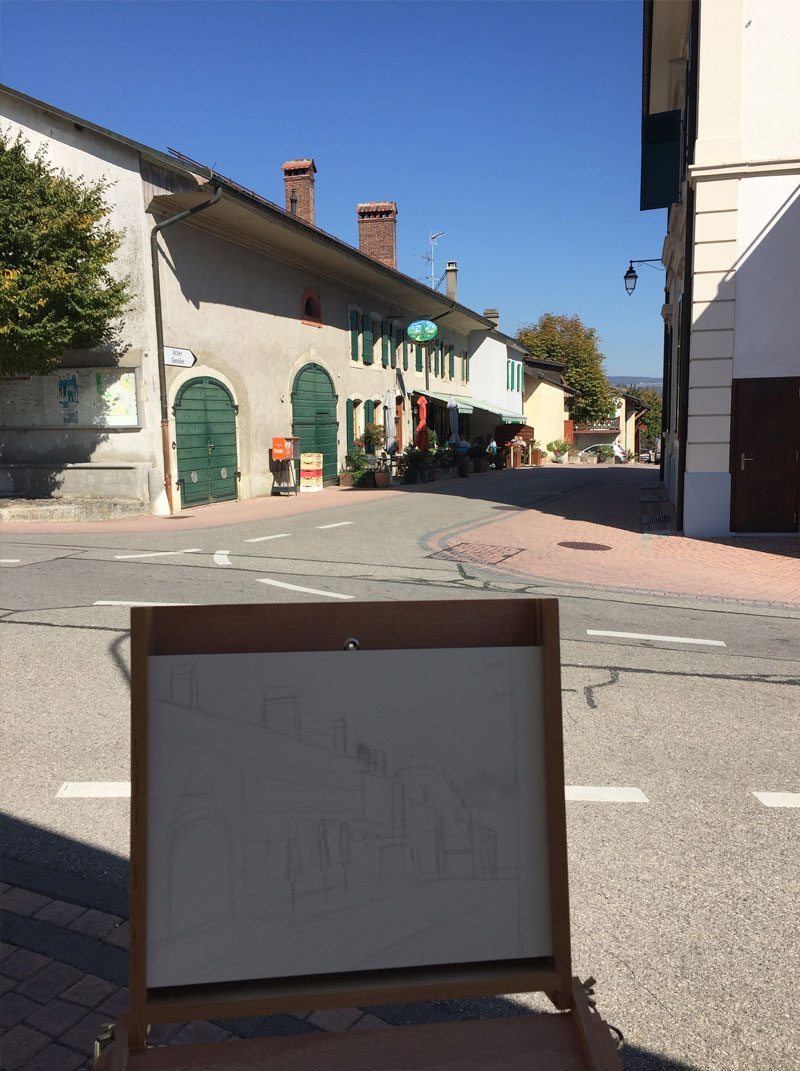 Painting the Auberge Givrins