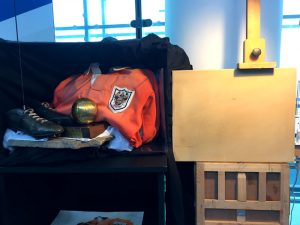 Set up of Stanley Matthews Still Life Painting