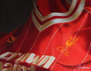 Crowned Champions Painting of Liverpool Football Shirt