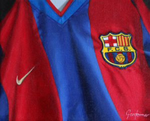 Painting of Barcelona Shirt