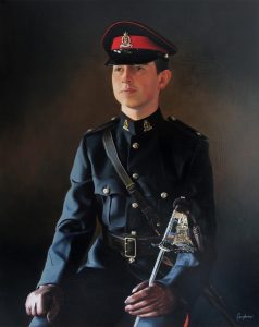 Sandhurst Officer Oil Portrait Painting