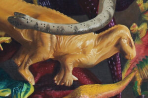 Detailed Painting of Toy Iguanodon by Gary Armer