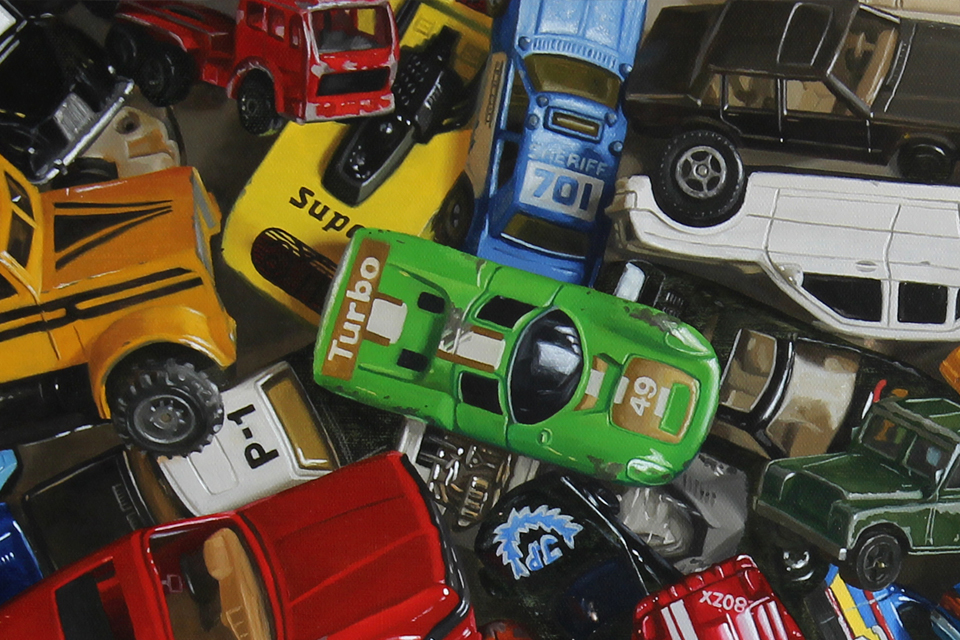 Close up of Toy Car Painting