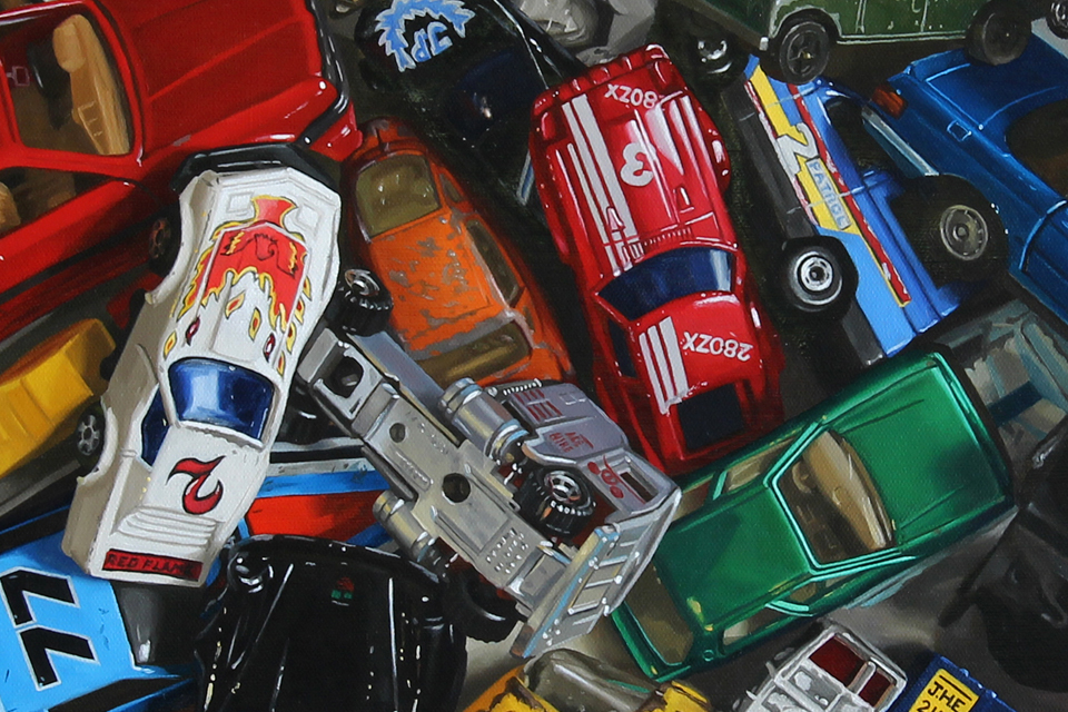 Detail of Organised Chaos Painting by Gary Armer
