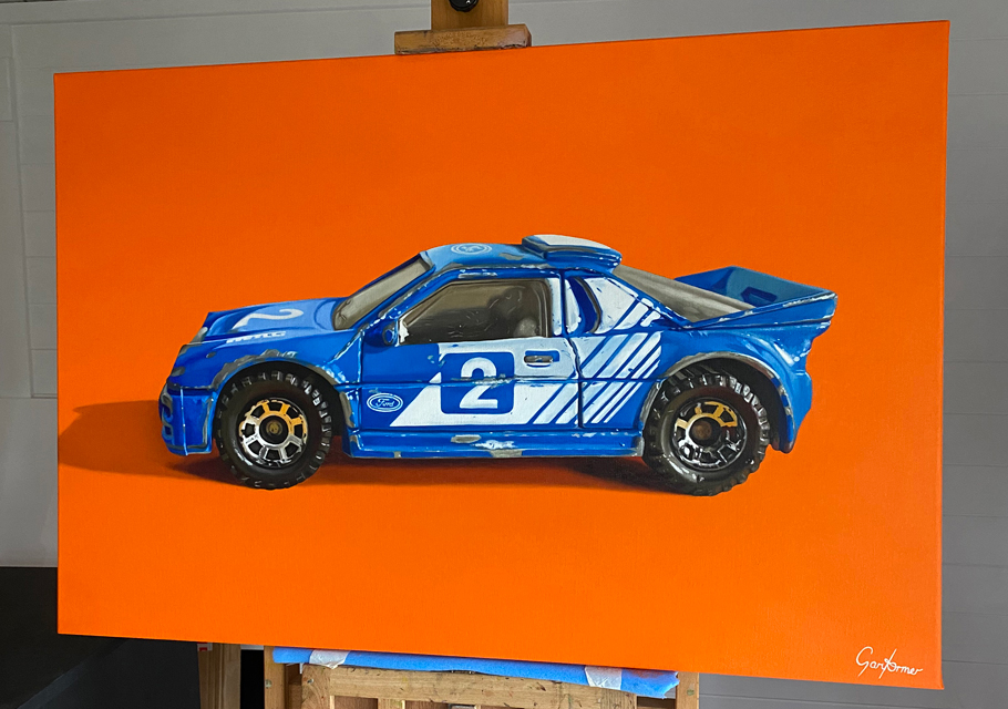 Oil Painting of Car