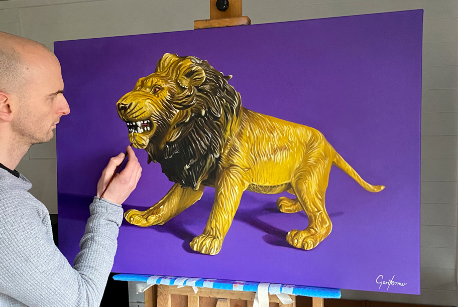 Gary Armer Painting Toy Lion