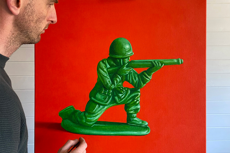 Toy Soldier Oil Painting