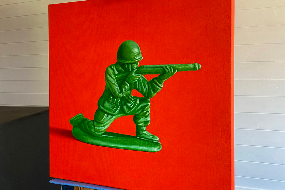Toy Soldier Realism Painting in Studio