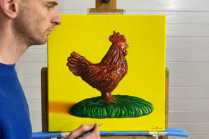 Gay Armer Painting Rooster