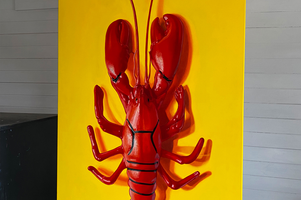 Toy Lobster Oil Painting