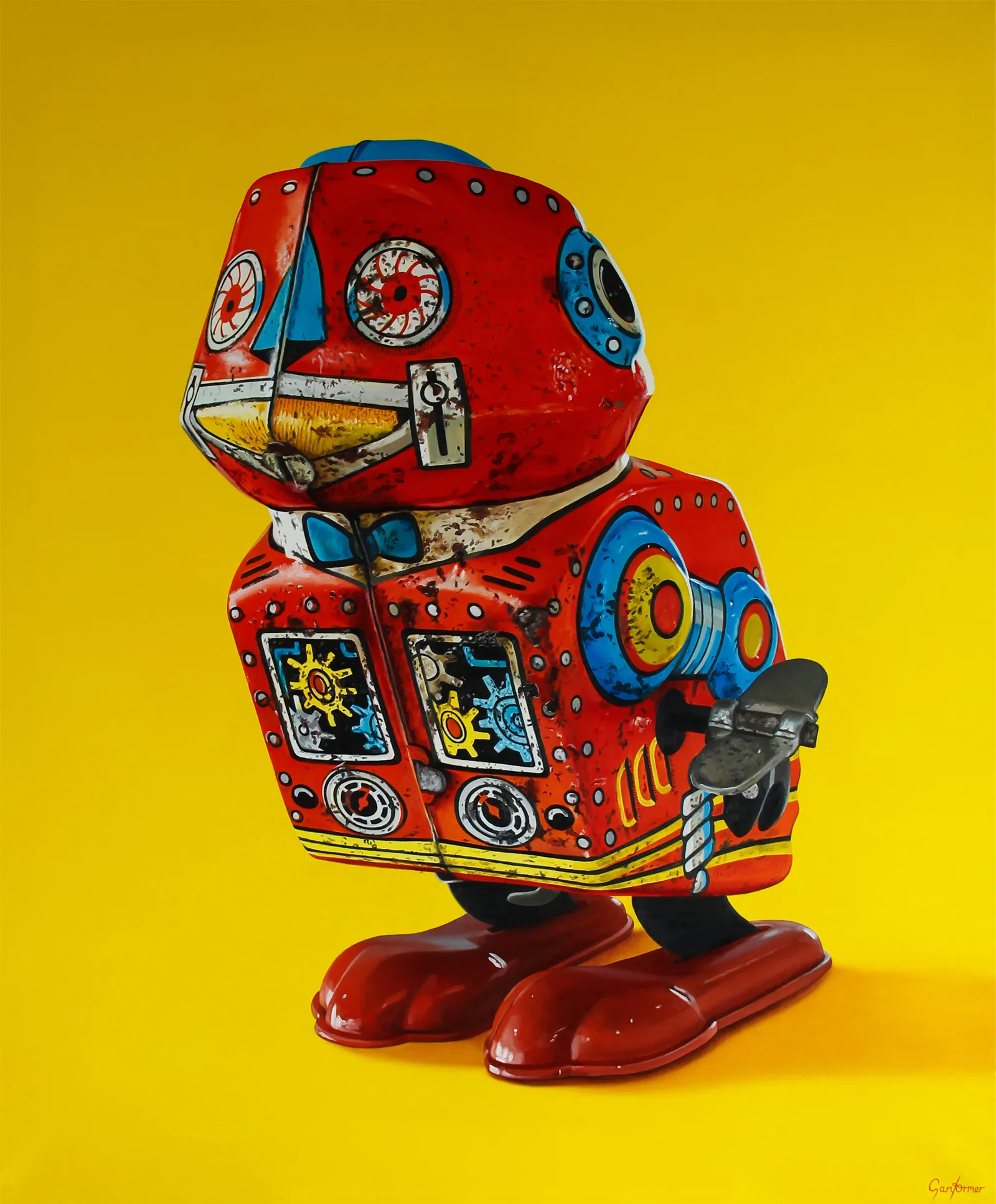 Machine Cute Oil Painting by Gary Armer